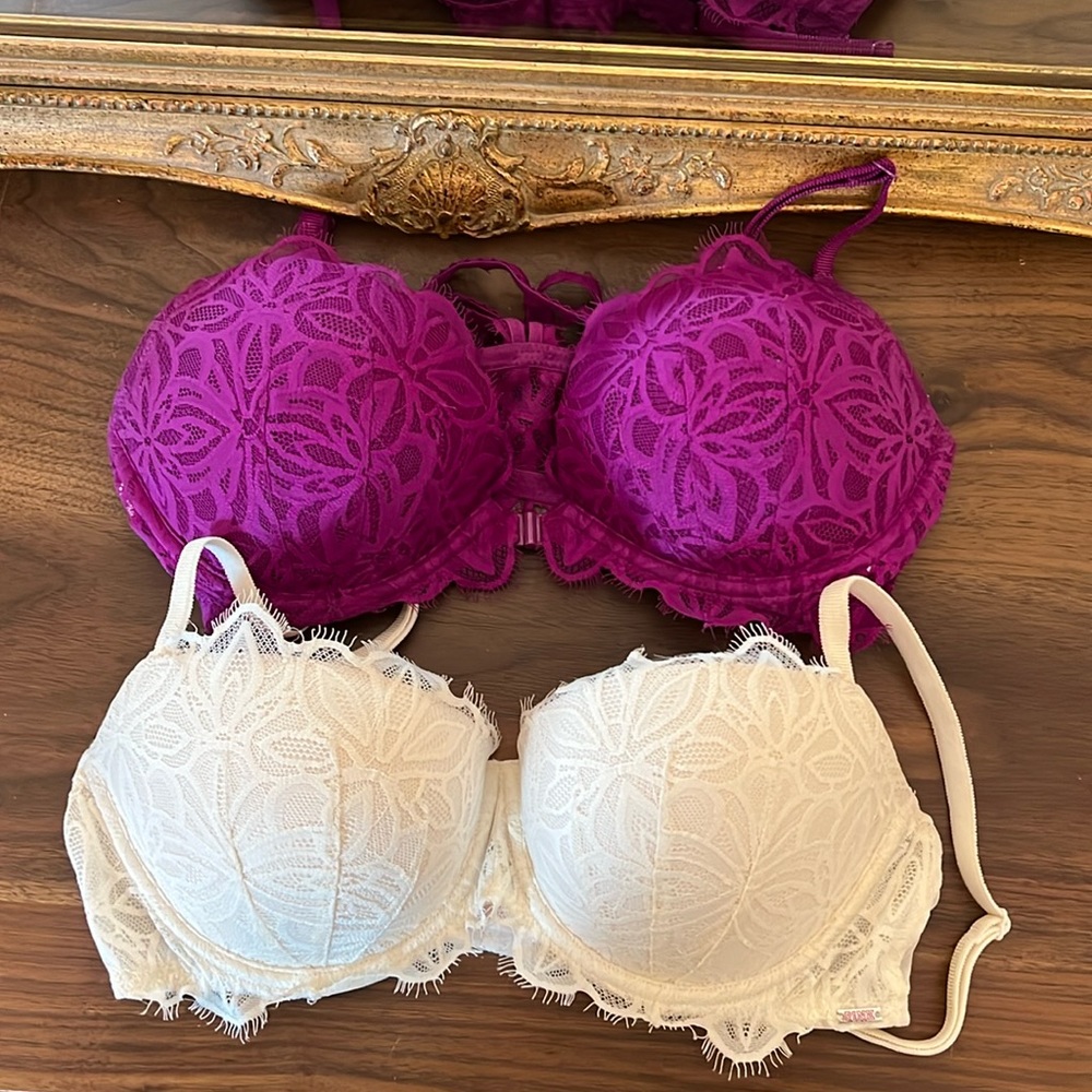 Two Pack PINK Victoria secret bras 36C